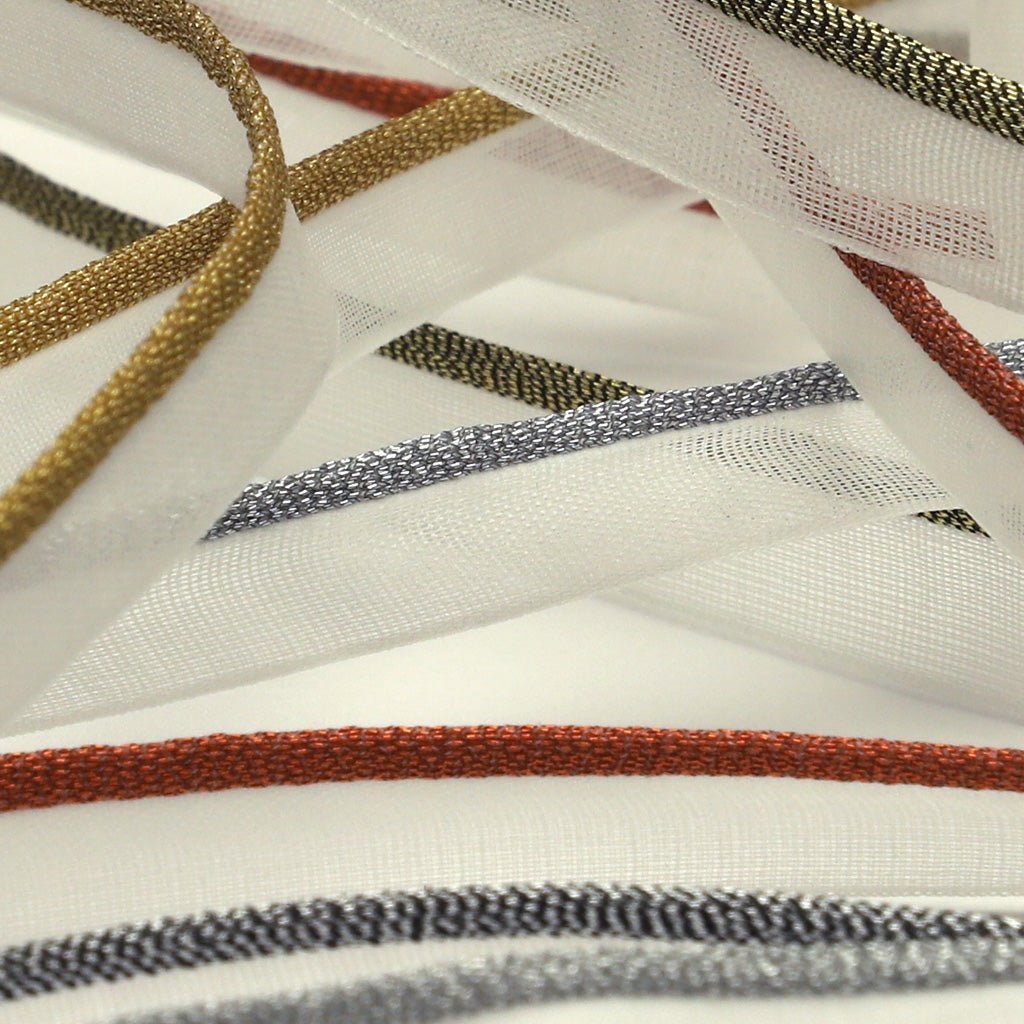 Metallic Piping Tape #1 Gold & White