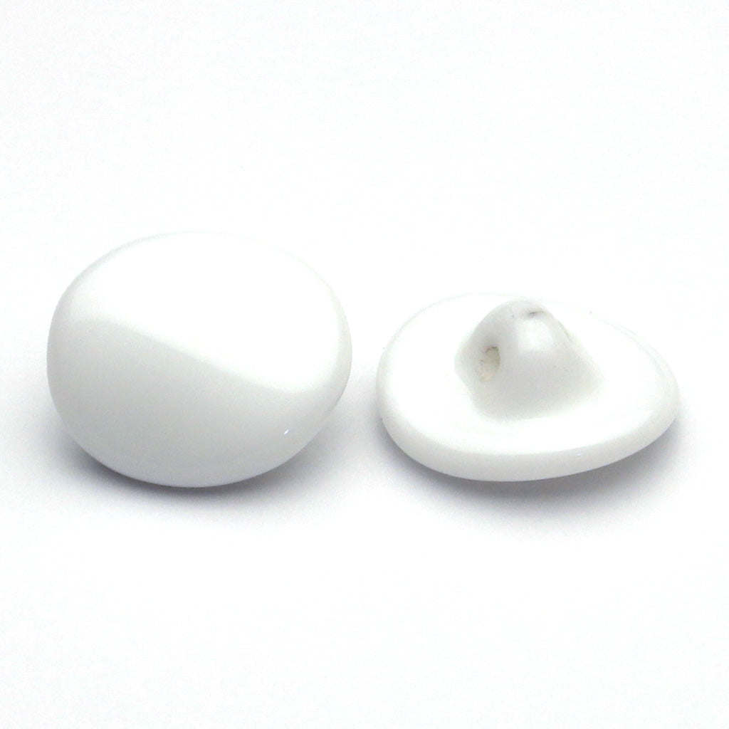 Glass Button White