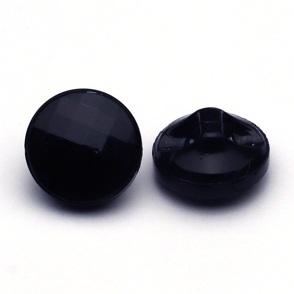Vintage Glass Button Black