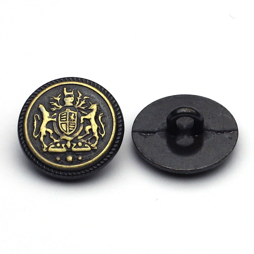 Metal Button Antique Gold