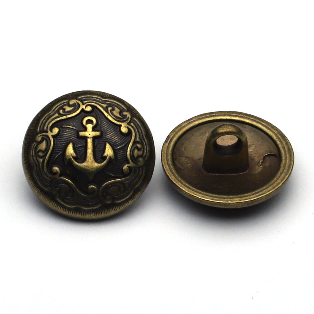 Metal Button Antique Gold