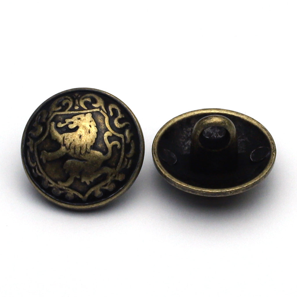 Metal Button Antique Gold