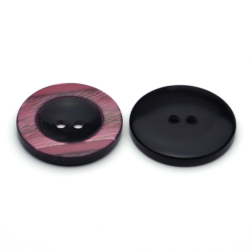 Plastic Button Light Pink & Black
