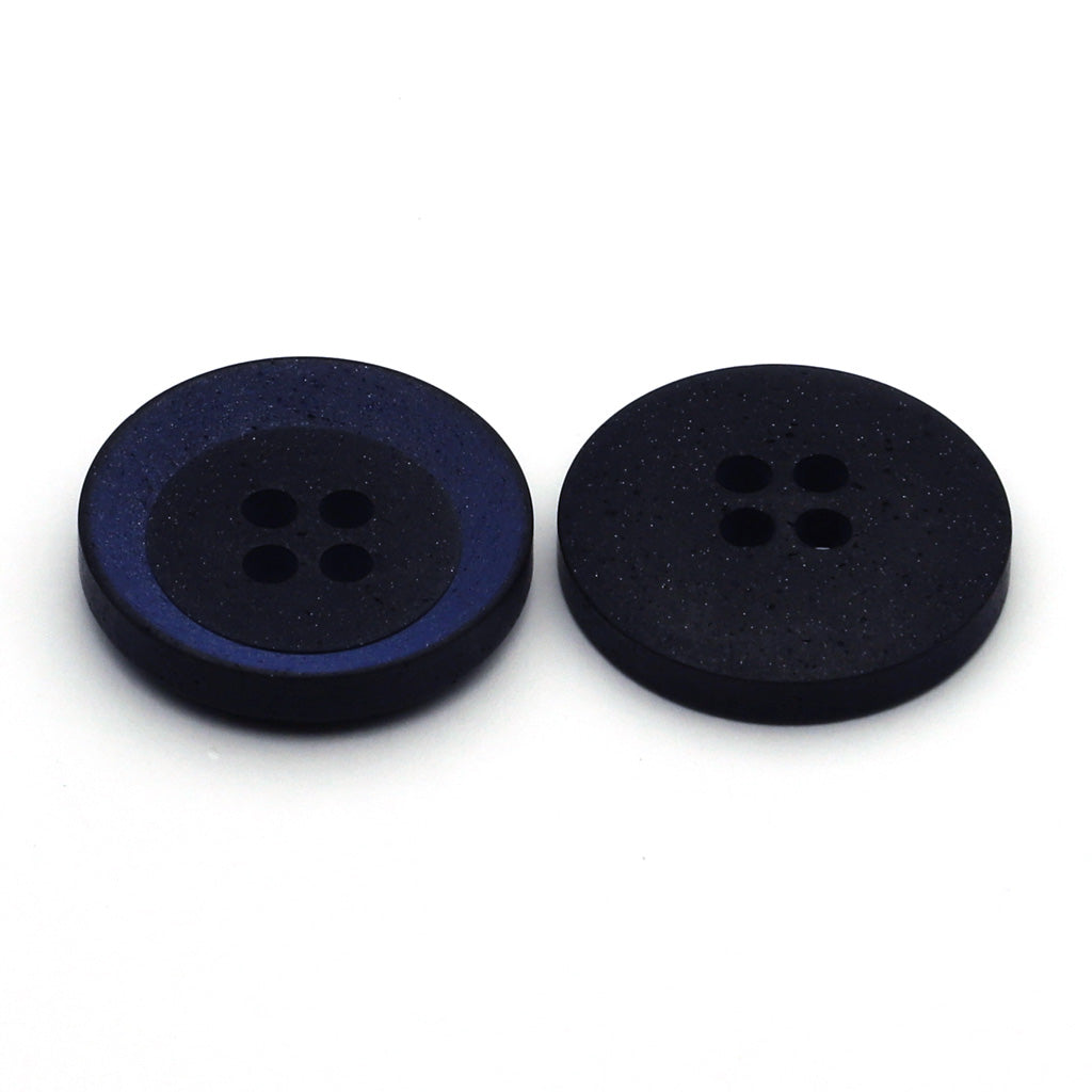 Plastic Button Blue & Black