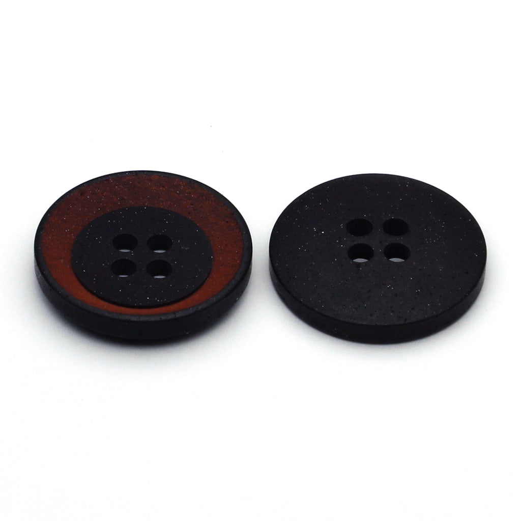 Plastic Button Red & Black
