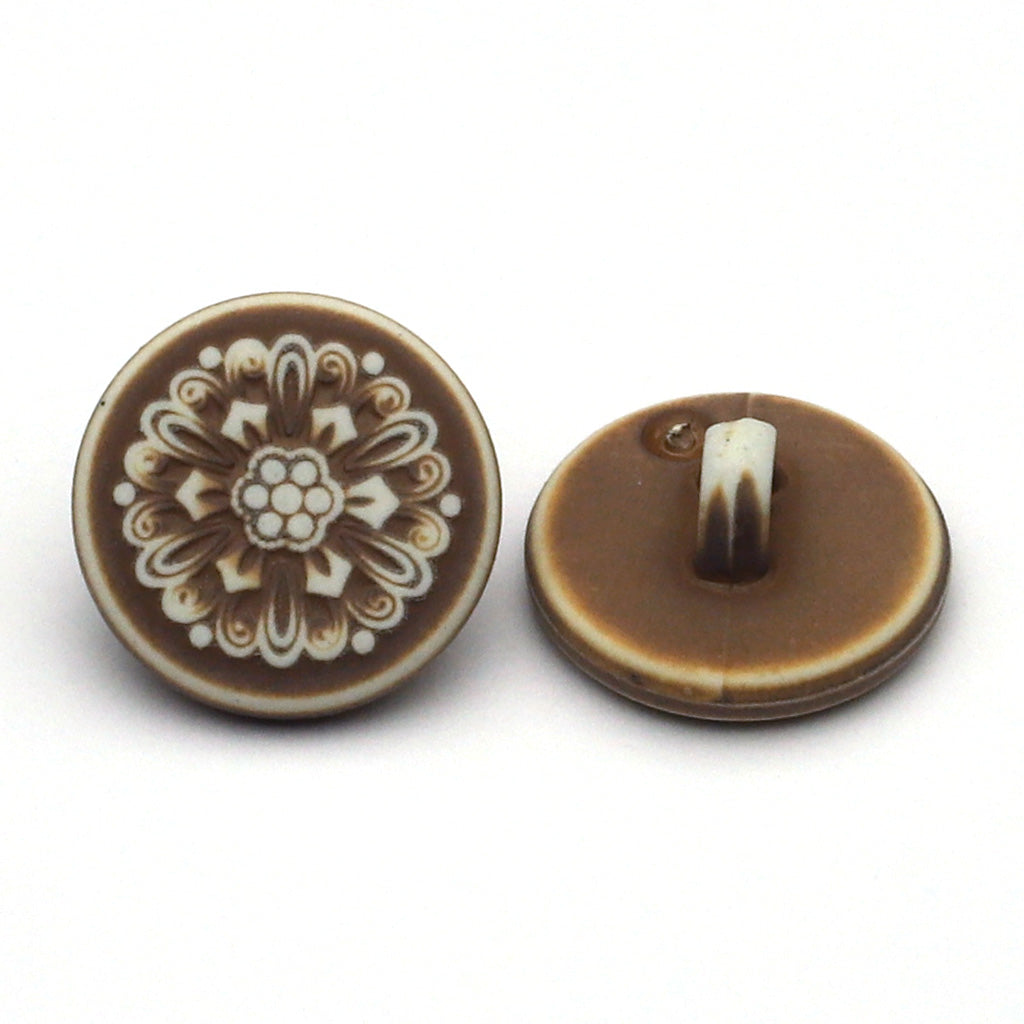 Plastic Button Brown