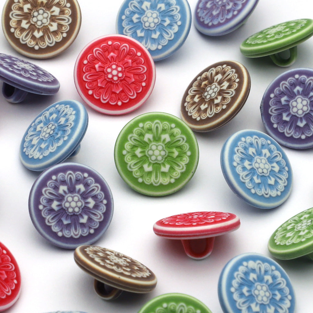 Plastic Button Lavender