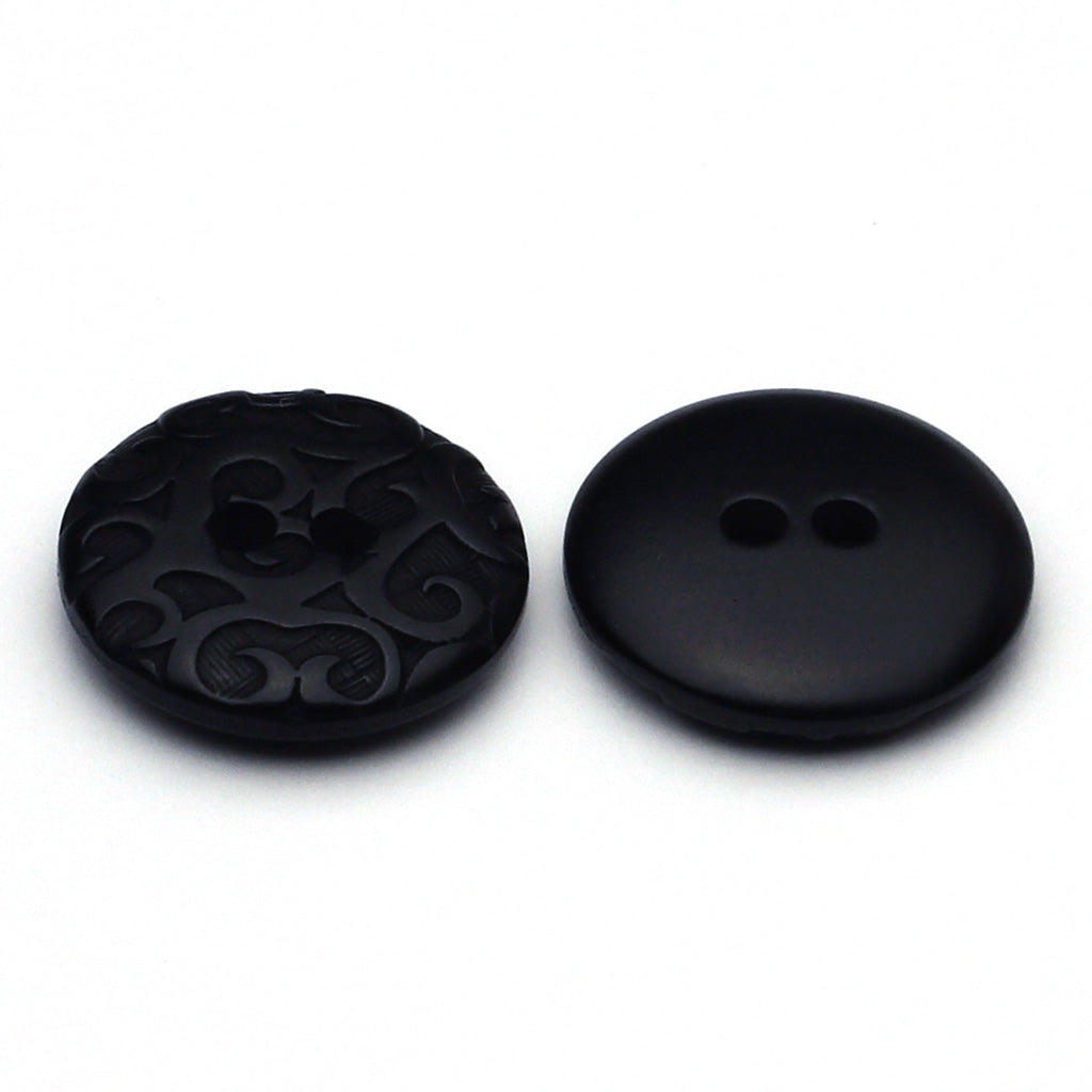 Corozo Button Black
