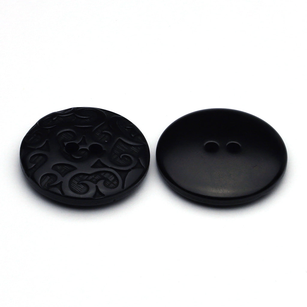 Corozo Button Black