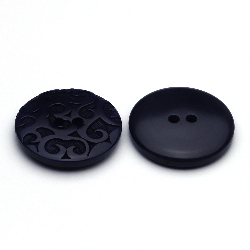 Corozo Button Dark Blue