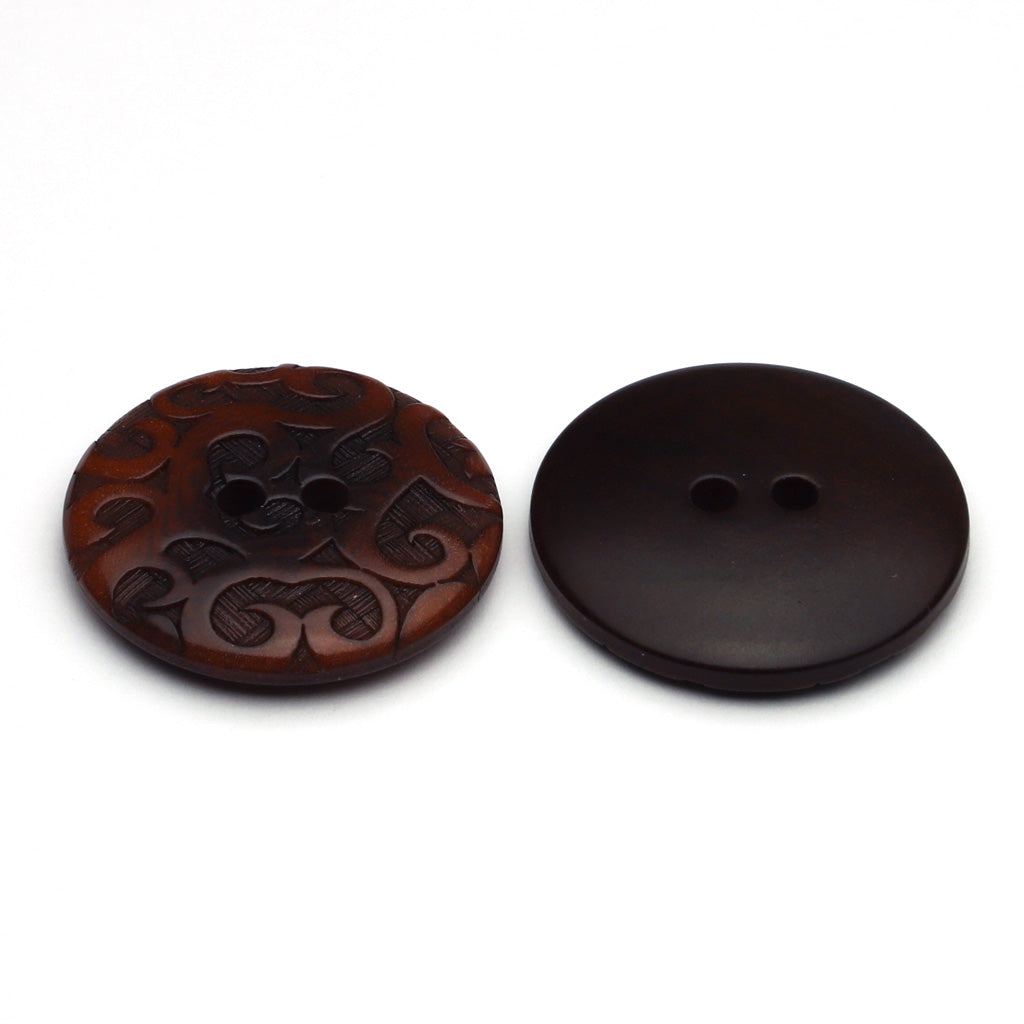 Corozo Button Brown