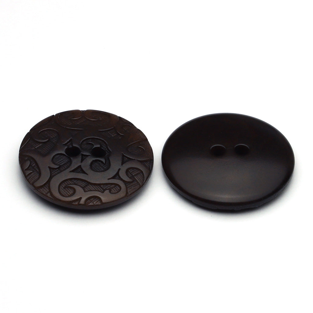 Corozo Button Dark Brown