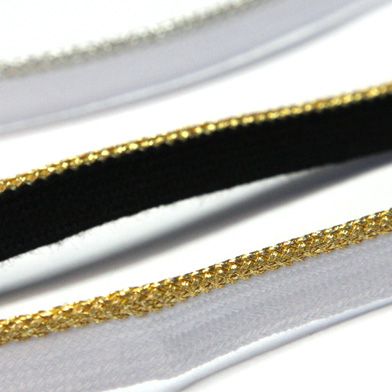 Metallic Piping #2 Silver & White