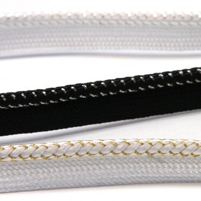 Metallic Piping #2 Silver & White