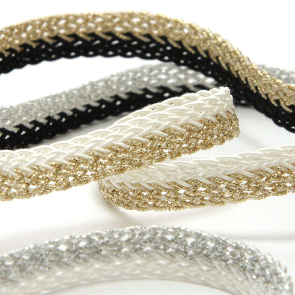 Metallic Trimming Braid #2 Silver & White