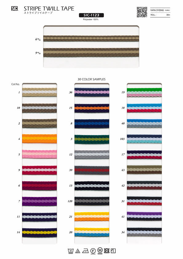 Sample Card Stripe Twill Tape (SIC-1123)