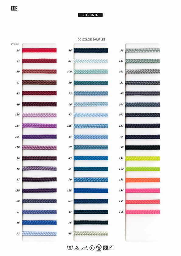 Sample Card Polyester Spindle Cord (SIC-3610)