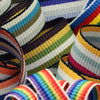 Rainbow Stripe Grosgrain Ribbon #14 Bleu &amp; Red &amp; Yellow &amp; Green &amp; Black