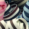 Stripe Grosgrain Ribbon #15 Wine &amp; Red