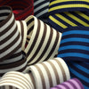 Stripe Grosgrain Ribbon #9 Black &amp; Nickel