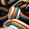 Rainbow Mesh Tape #1 White &amp; Rainbow Mix