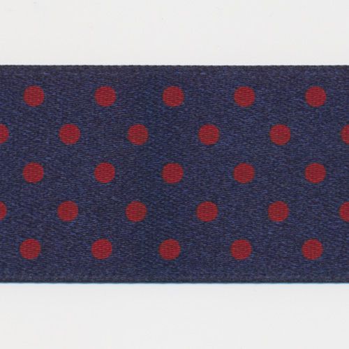 Dot Print Ribbon (Double-Face Satin) #17