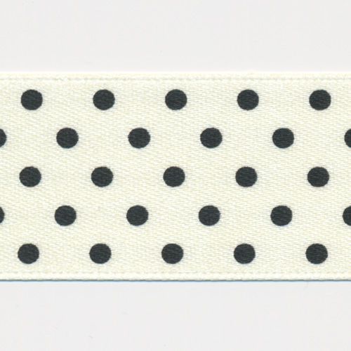 Dot Print Ribbon (Double-Face Satin) #3