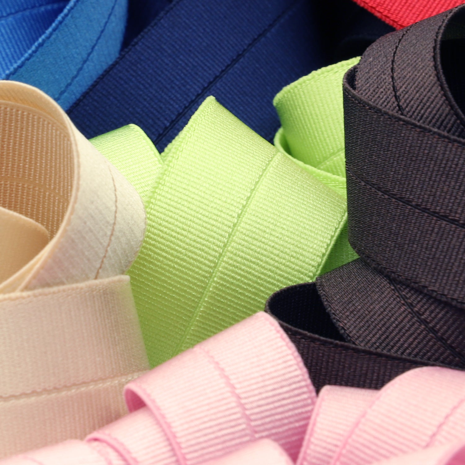 Recycled Polyester Grosgrain Stretch Tape #156 Rouge Red