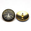 Enamel Button Black &amp; Gold