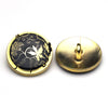 Enamel Button Black &amp; Gold