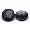 Enamel Button Dark Navy &amp; Gunmetal