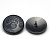 Enamel Button Dark Navy &amp; Gunmetal