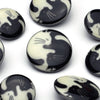 Enamel Button Black &amp; White