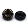 Glass Button Black &amp; Gold