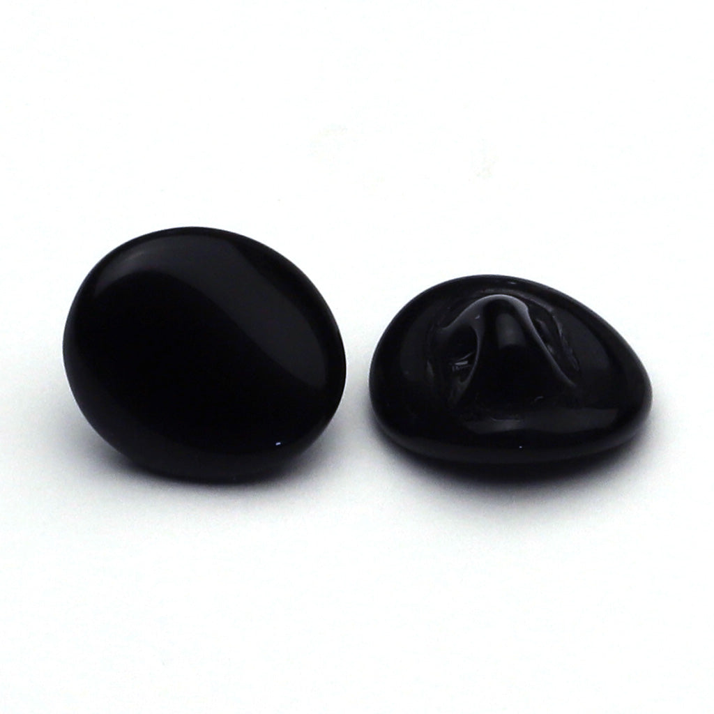 Glass Button Black
