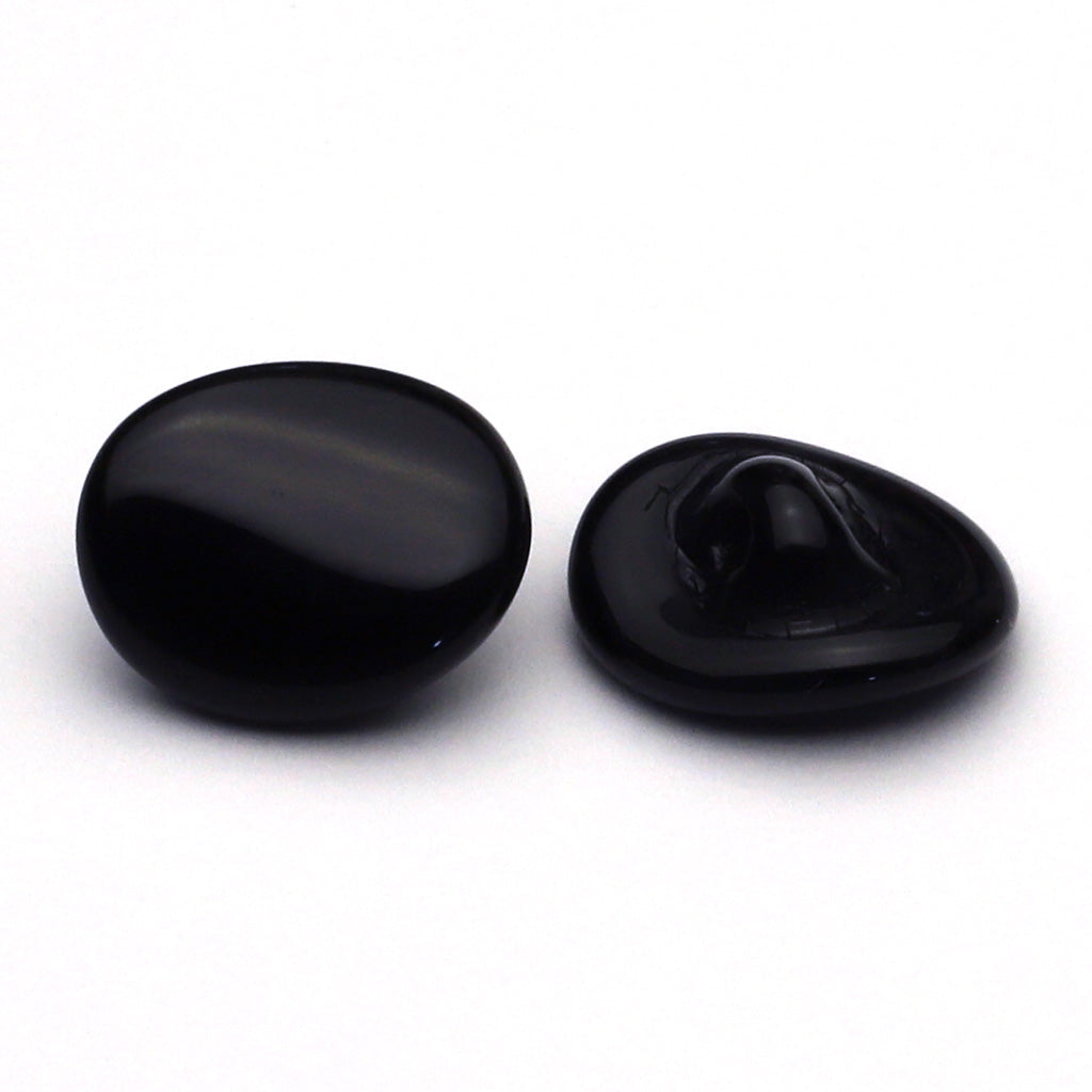 Glass Button Black