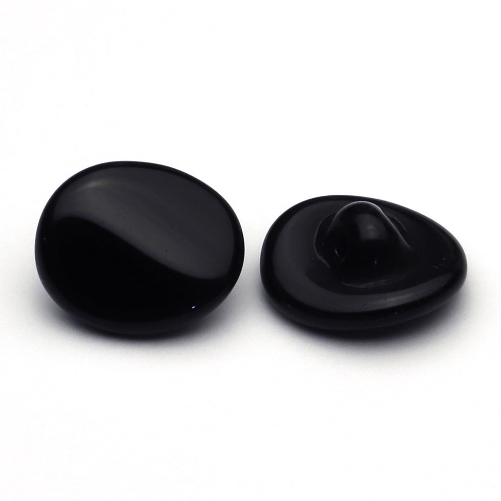 Glass Button Black