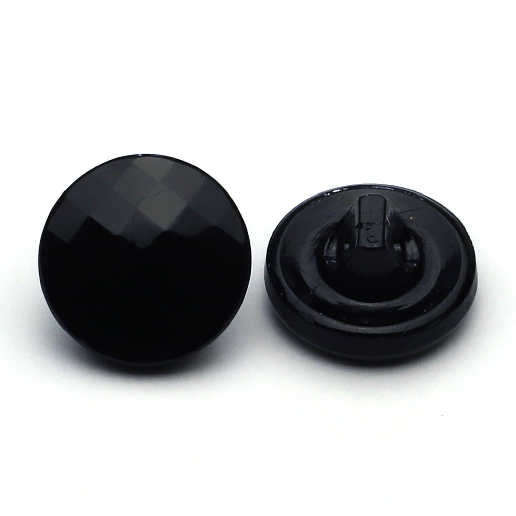 Vintage Glass Button Black