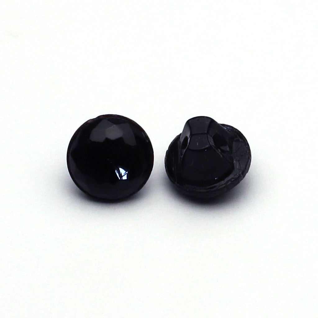 Vintage Glass Button Black