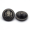 Metal Button Antique Silver