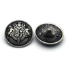 Metal Button Antique Silver