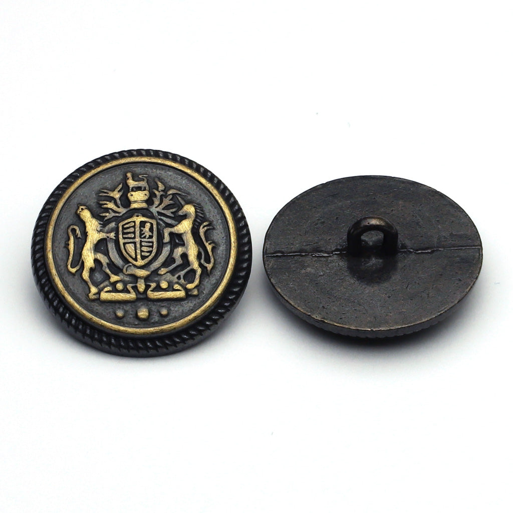 Metal Button Antique Gold