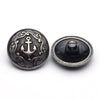 Metal Button Antique Silver