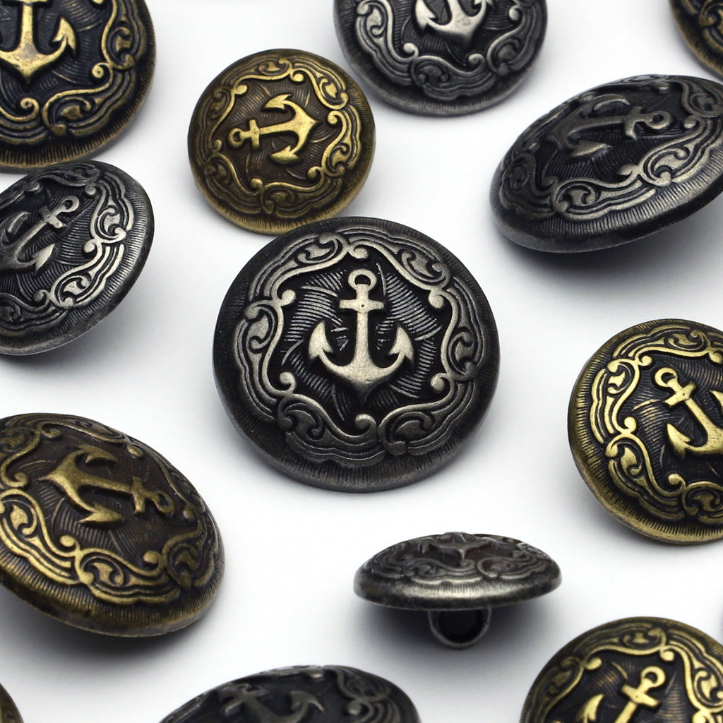 Metal Button Antique Gold