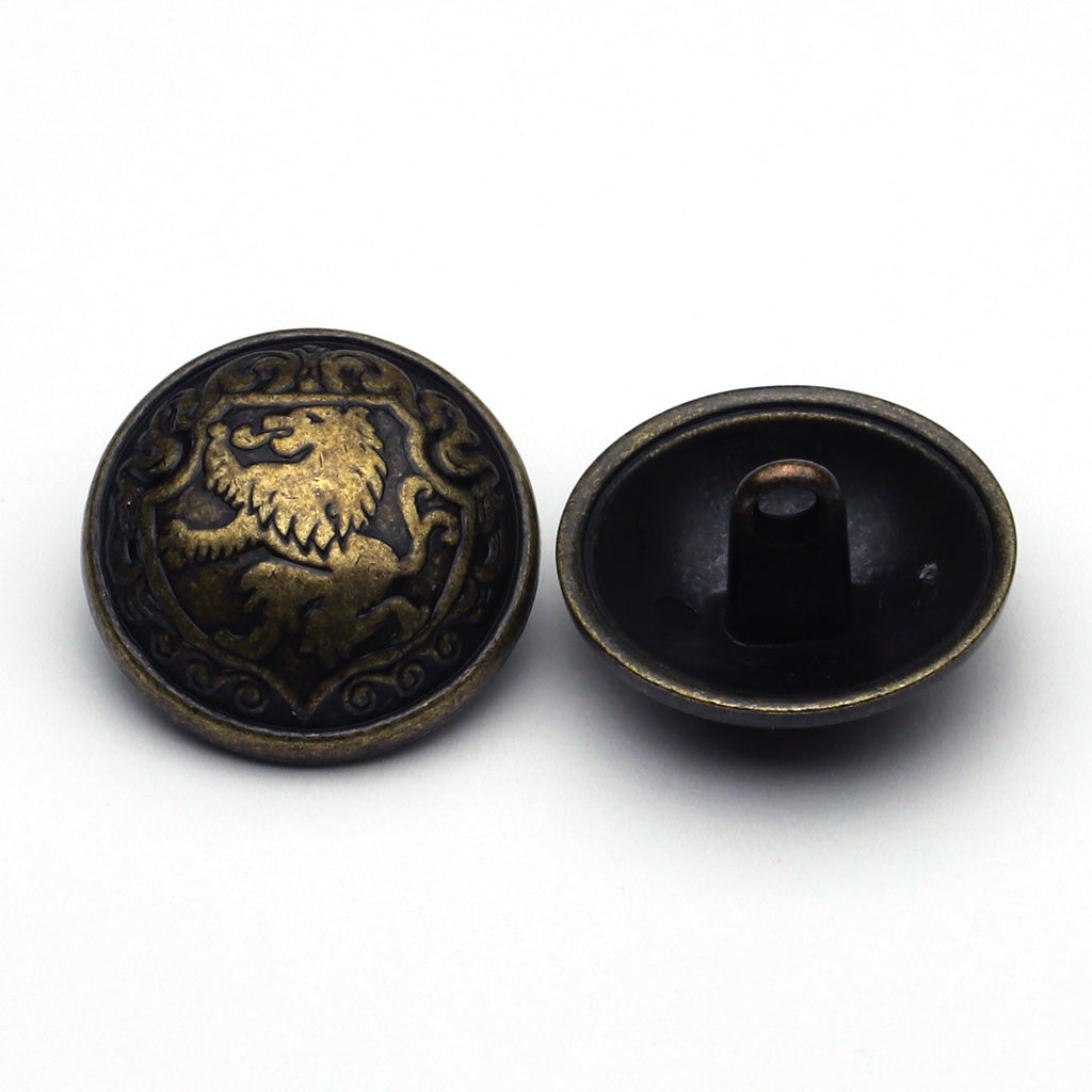 Metal Button Antique Gold