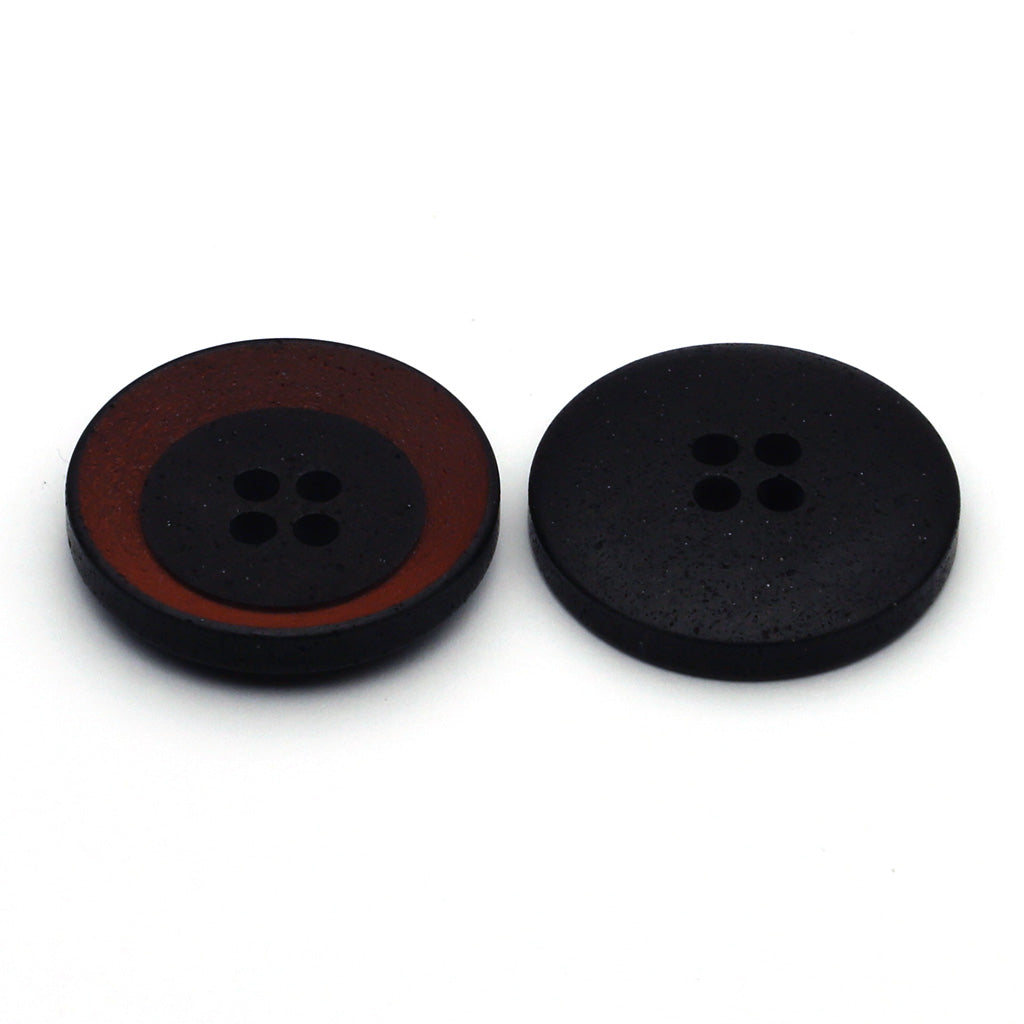 Plastic Button Red & Black