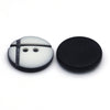 Plastic Button White &amp; Black