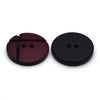 Plastic Button Garnet &amp; Black