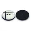 Plastic Button White &amp; Black