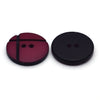 Plastic Button Wine Red &amp; Black